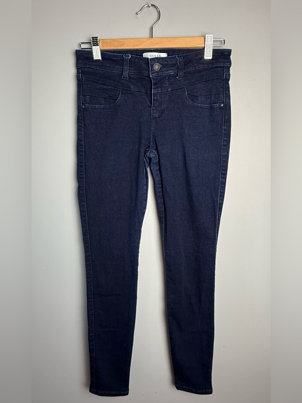 GUESS Navy Low Rise Skinny Jeans